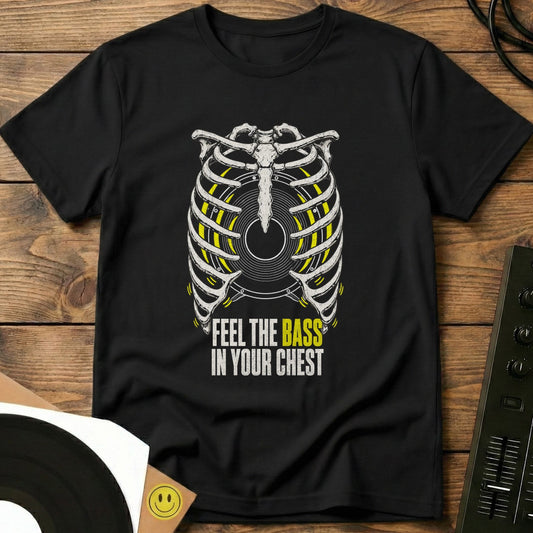 Feel The Bass t-shirt in Black