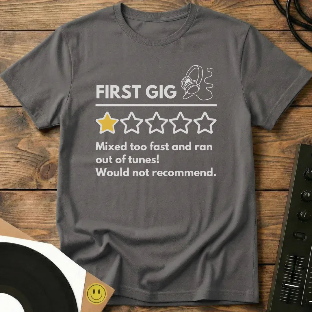 First Gig Review T-Shirt Charcoal / S First Gig Review T-Shirt