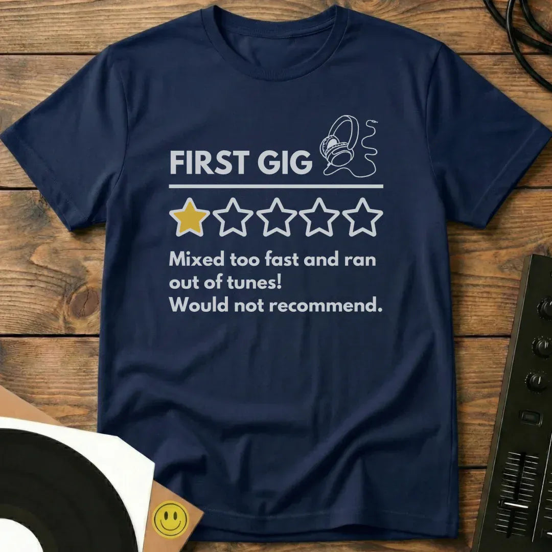 First Gig Review T-Shirt Navy / S First Gig Review T-Shirt