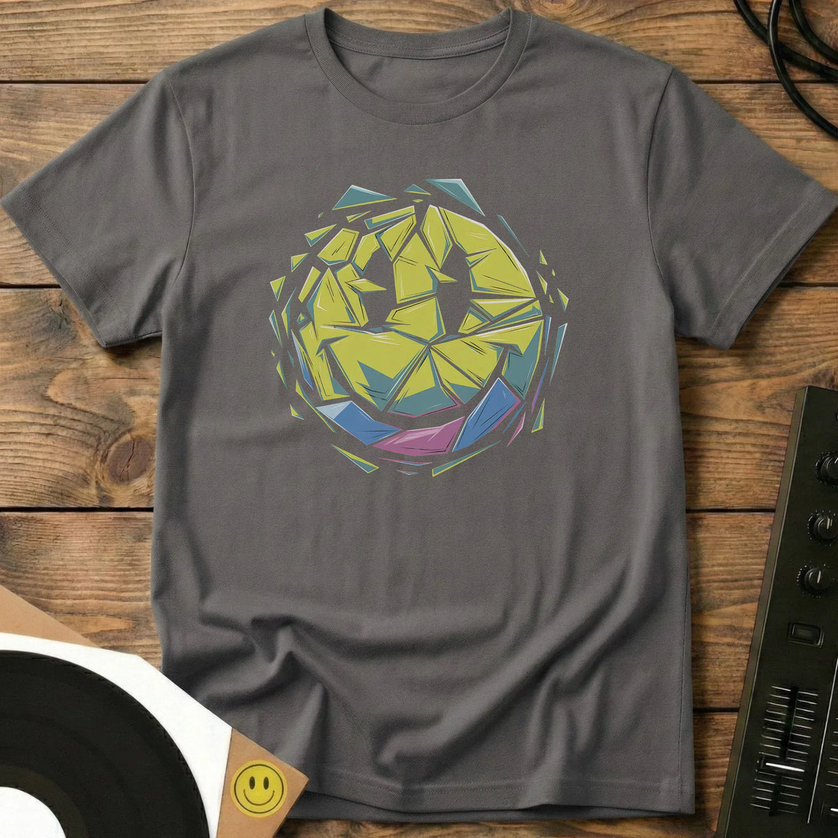 Fractured Smiley T-Shirt Charcoal / S Fractured Smiley T-Shirt