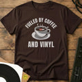 Fueled By Coffee And Vinyl T-Shirt Dark Chocolate / S Fueled By Coffee And Vinyl T-Shirt