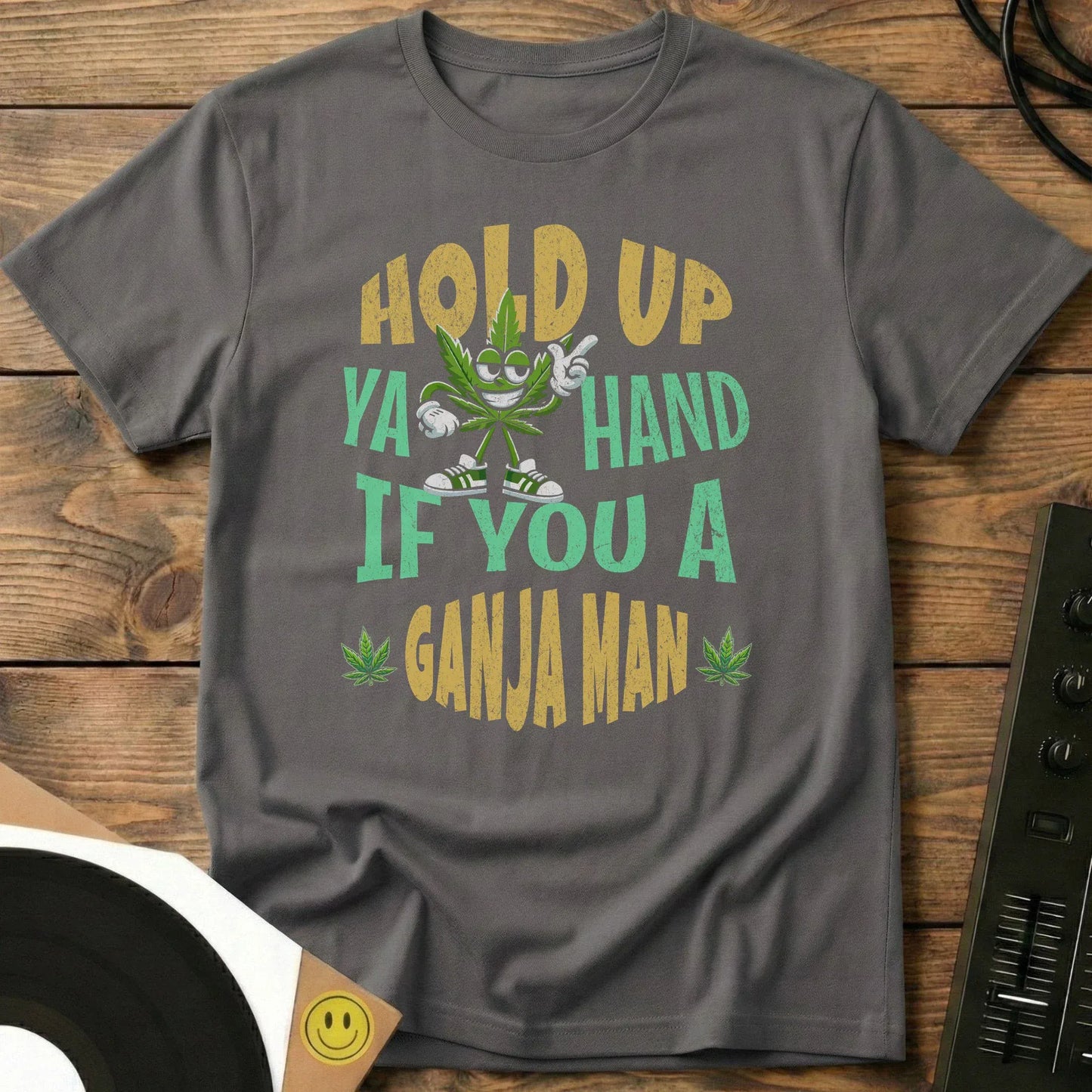 Ganja Man T-Shirt Charcoal / S Ganja Man T-Shirt