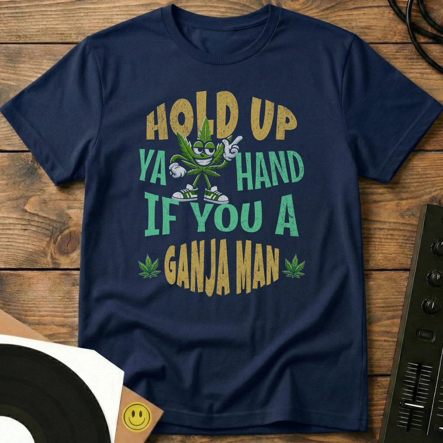 Ganja Man T-Shirt Navy / S Ganja Man T-Shirt