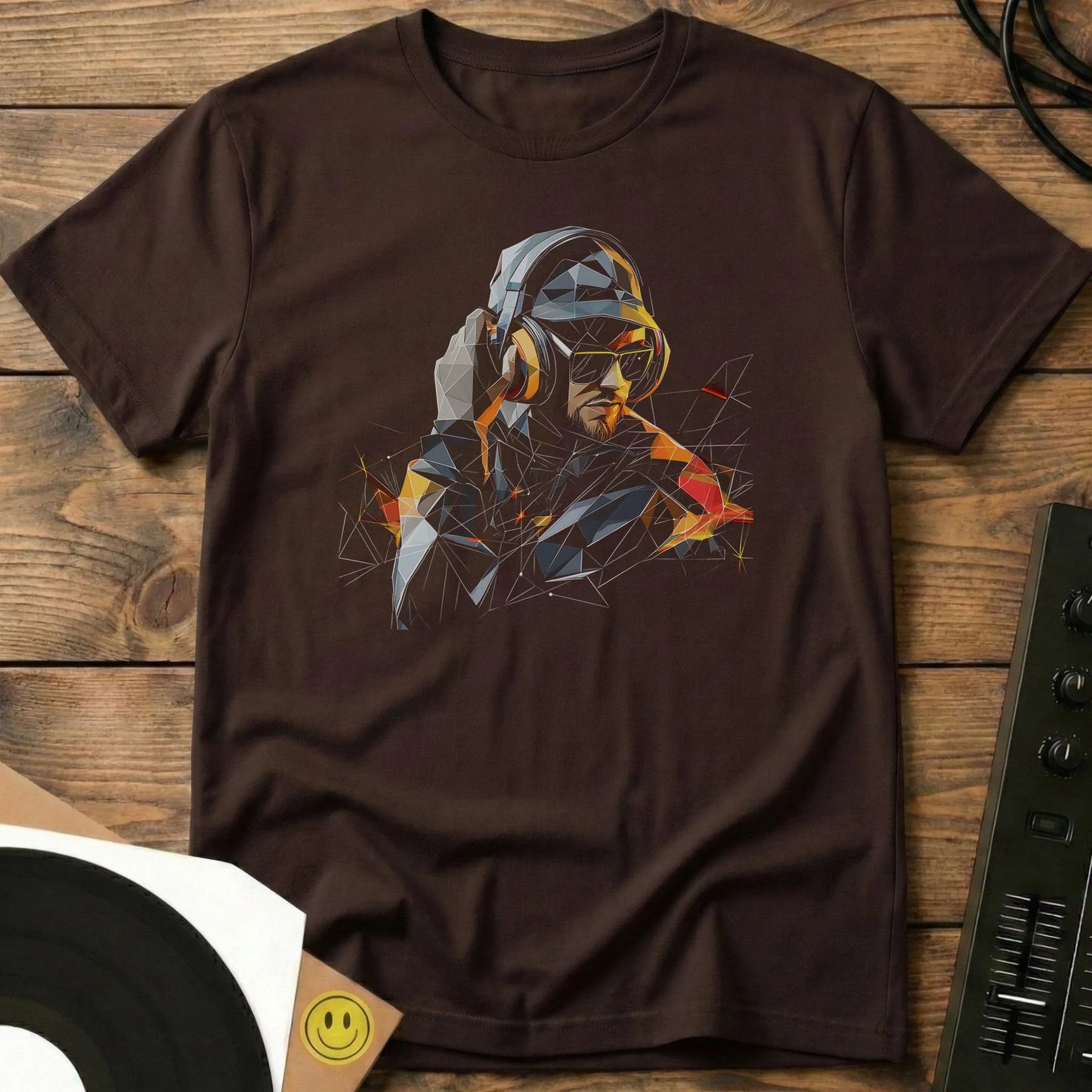 Geometric Groove T-Shirt Dark Chocolate / S Geometric Groove T-Shirt
