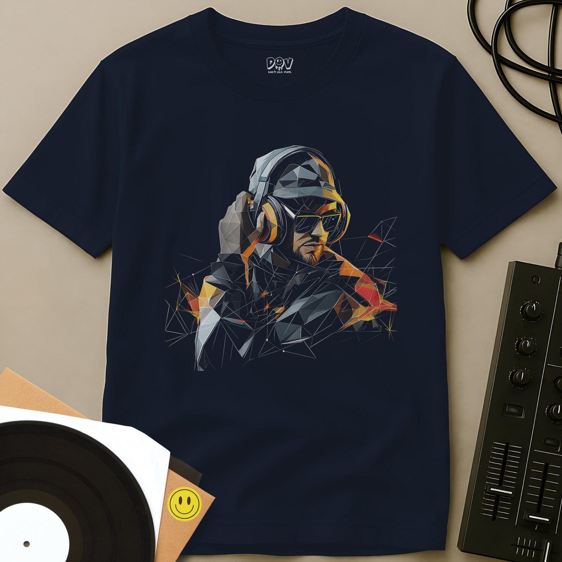 Geometric Groove T-Shirt Navy / S Geometric Groove T-Shirt