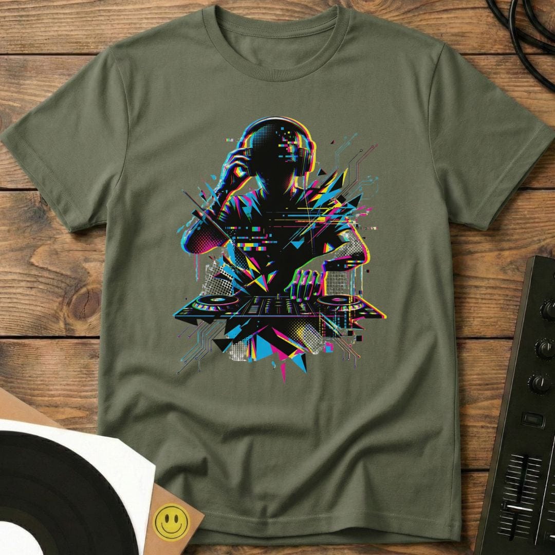 Glitch DJ T-Shirt Military Green / S Glitch DJ T-Shirt