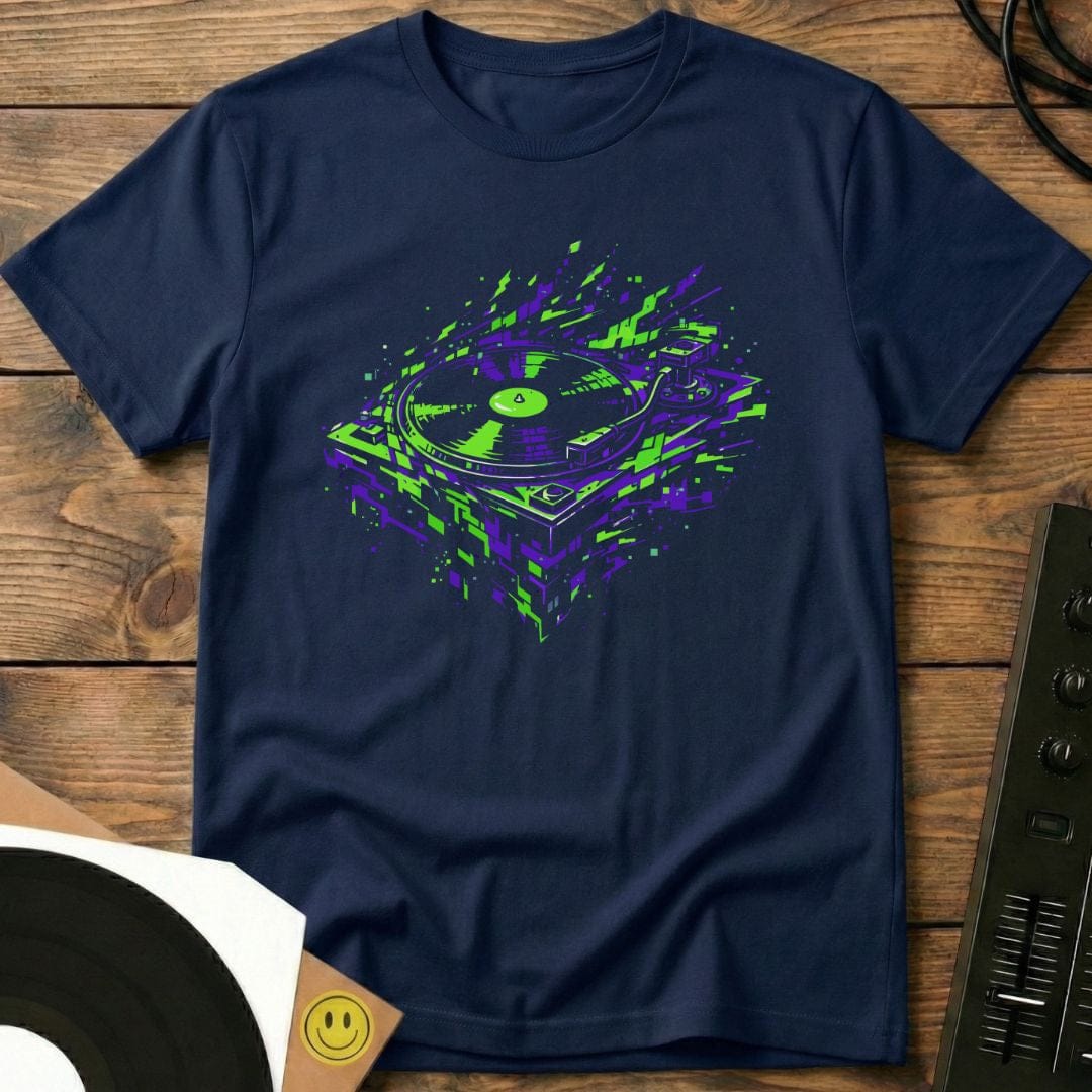 Glitchy Deck T-Shirt Navy / S Glitchy Deck T-Shirt