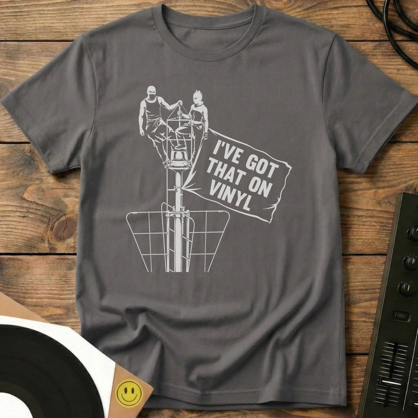 Got That On Vinyl Flag T-Shirt Charcoal / S Got That On Vinyl Flag T-Shirt
