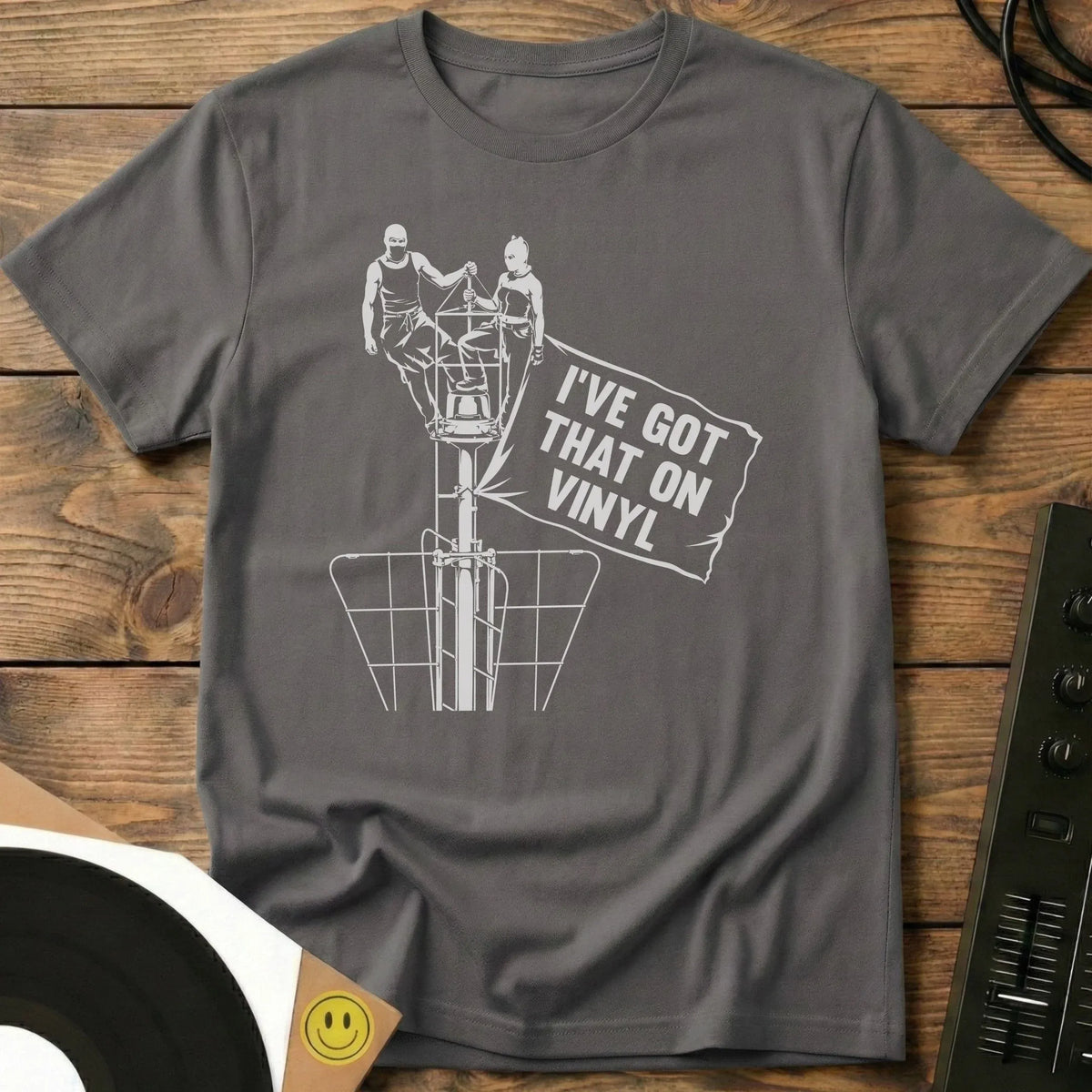 Got That On Vinyl Flag T-Shirt Charcoal / S Got That On Vinyl Flag T-Shirt