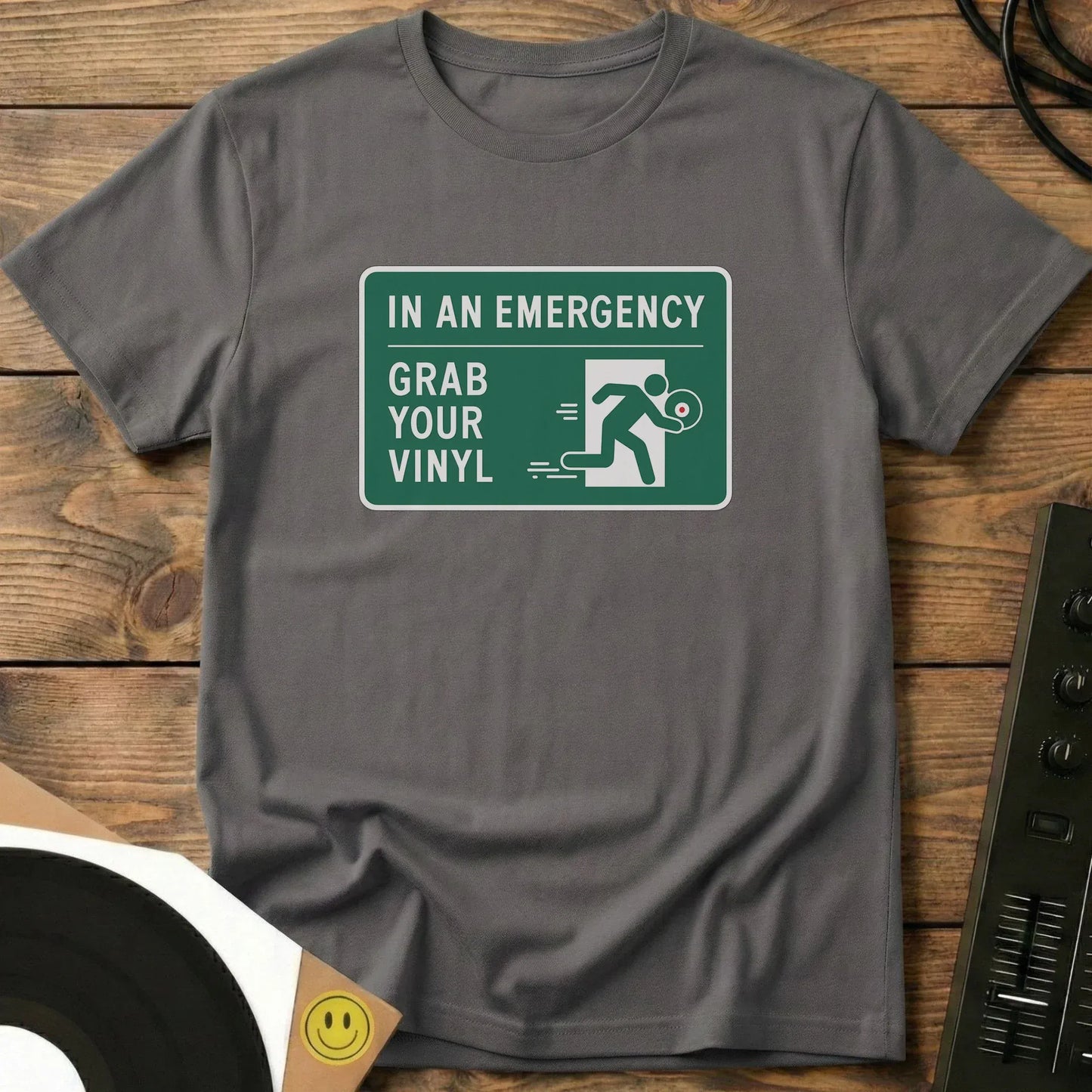 Grab Your Vinyl T-Shirt Charcoal / S Grab Your Vinyl T-Shirt