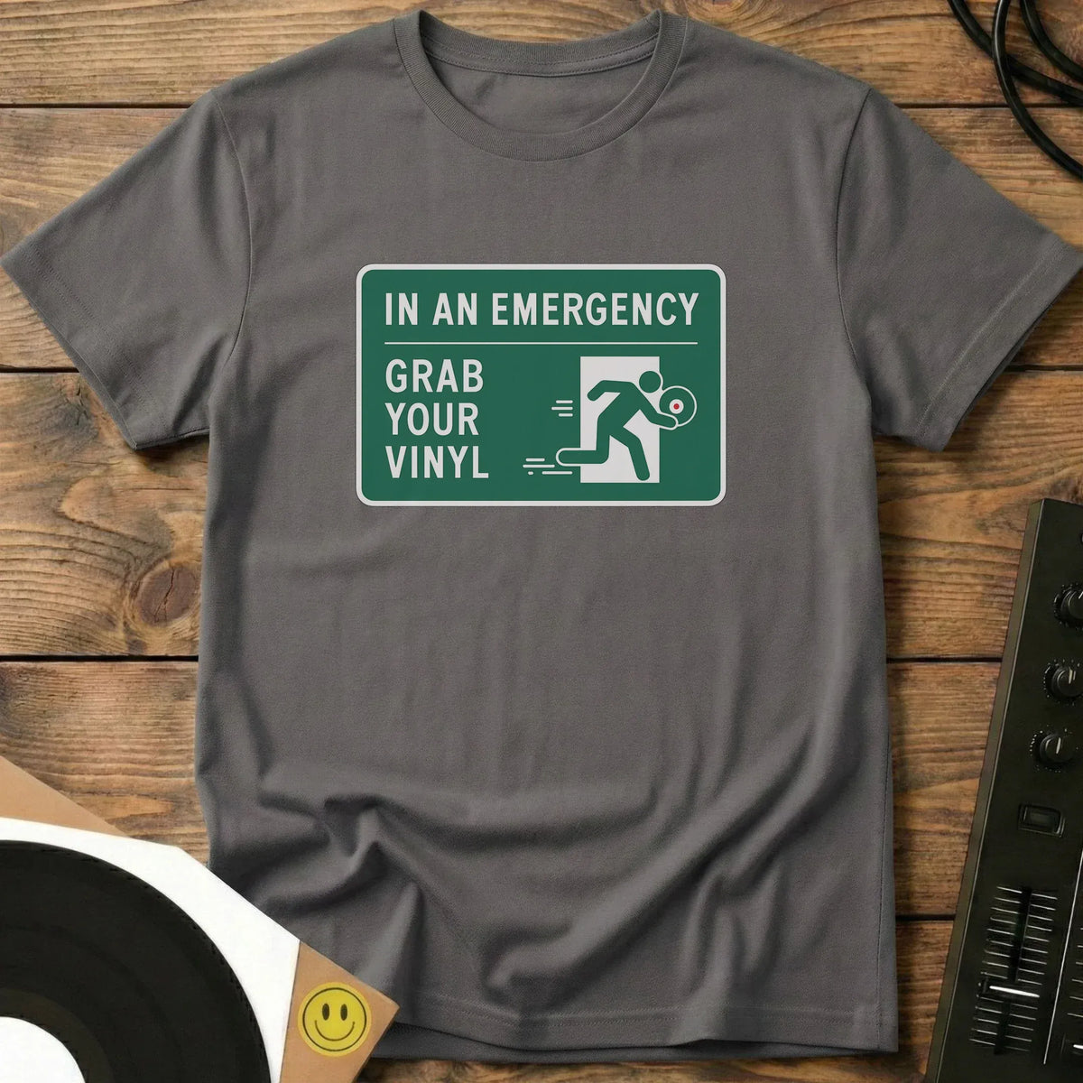 Grab Your Vinyl T-Shirt Charcoal / S Grab Your Vinyl T-Shirt