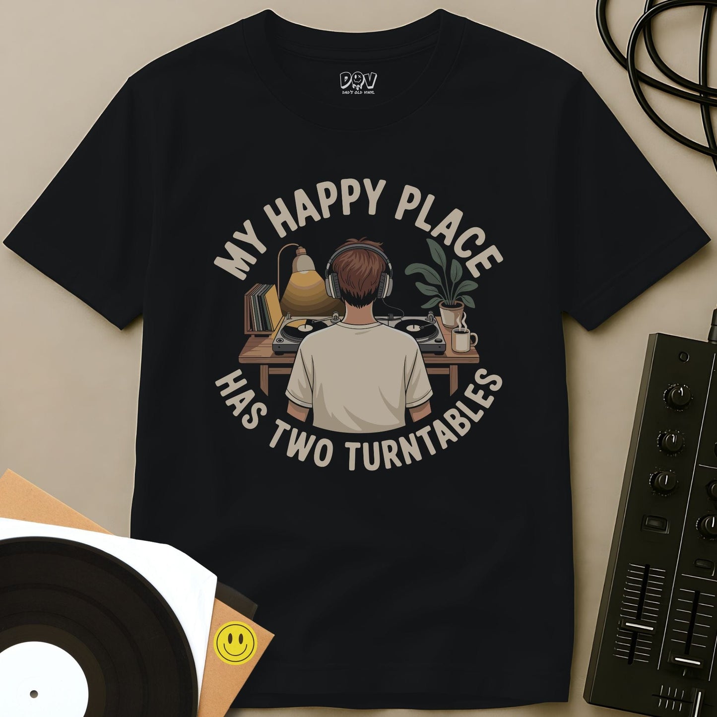 Has Two Turntables T-Shirt Black / S Has Two Turntables T-Shirt