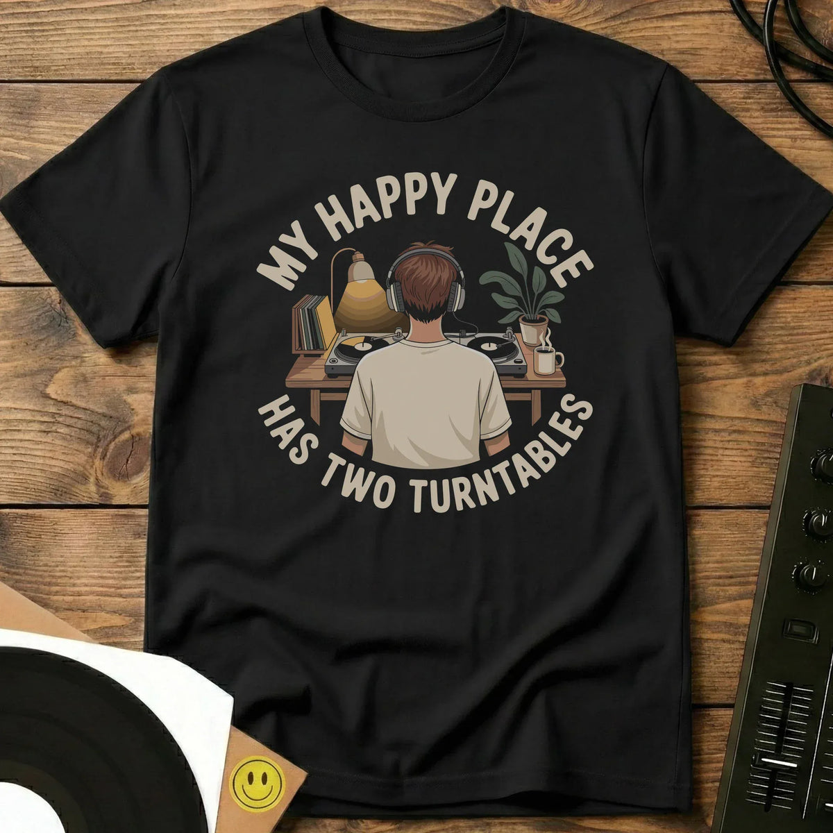 Has Two Turntables T-Shirt Black / S Has Two Turntables T-Shirt