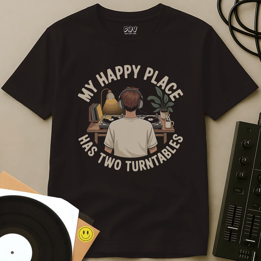 Has Two Turntables T-Shirt Dark Chocolate / S Has Two Turntables T-Shirt