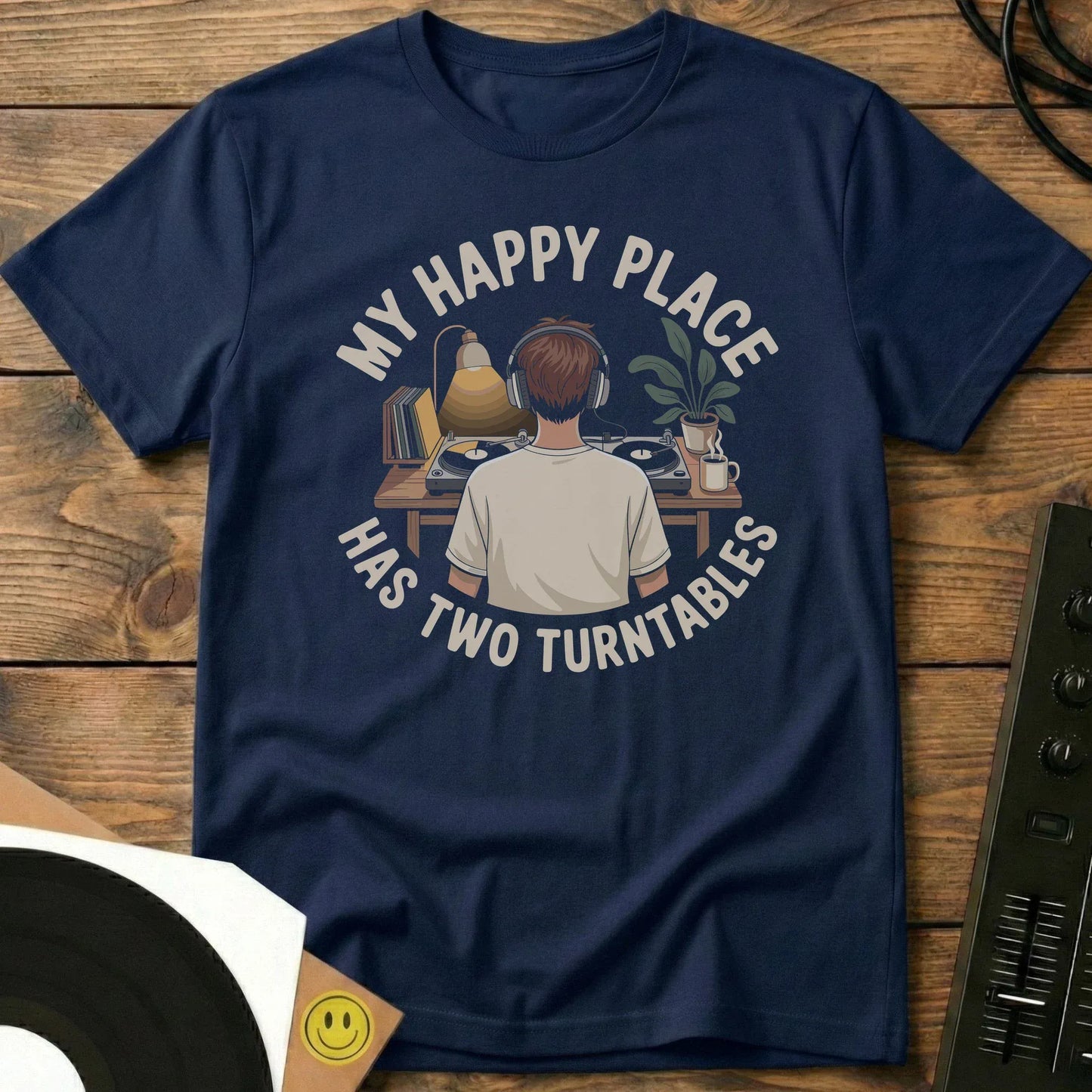 Has Two Turntables T-Shirt Navy / S Has Two Turntables T-Shirt
