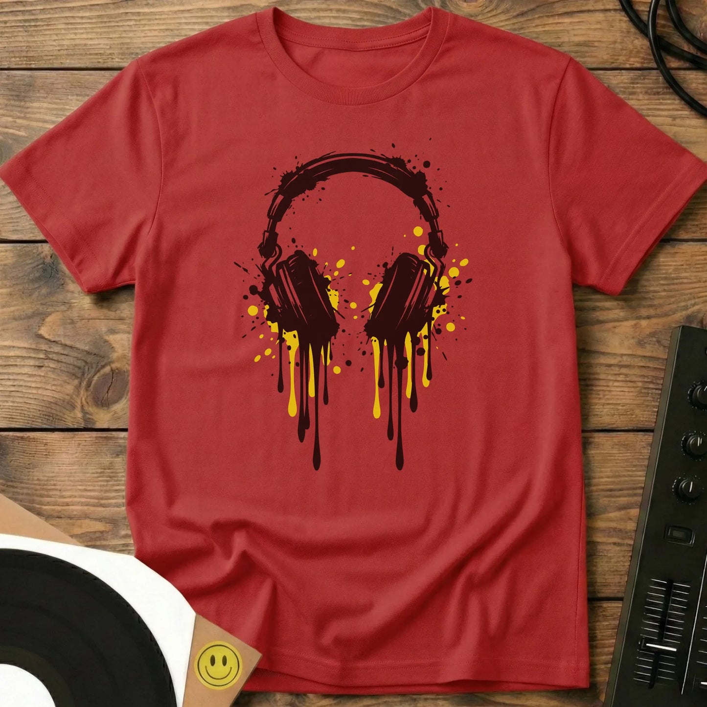 Headphone Drip T-Shirt Red / S Headphone Drip T-Shirt