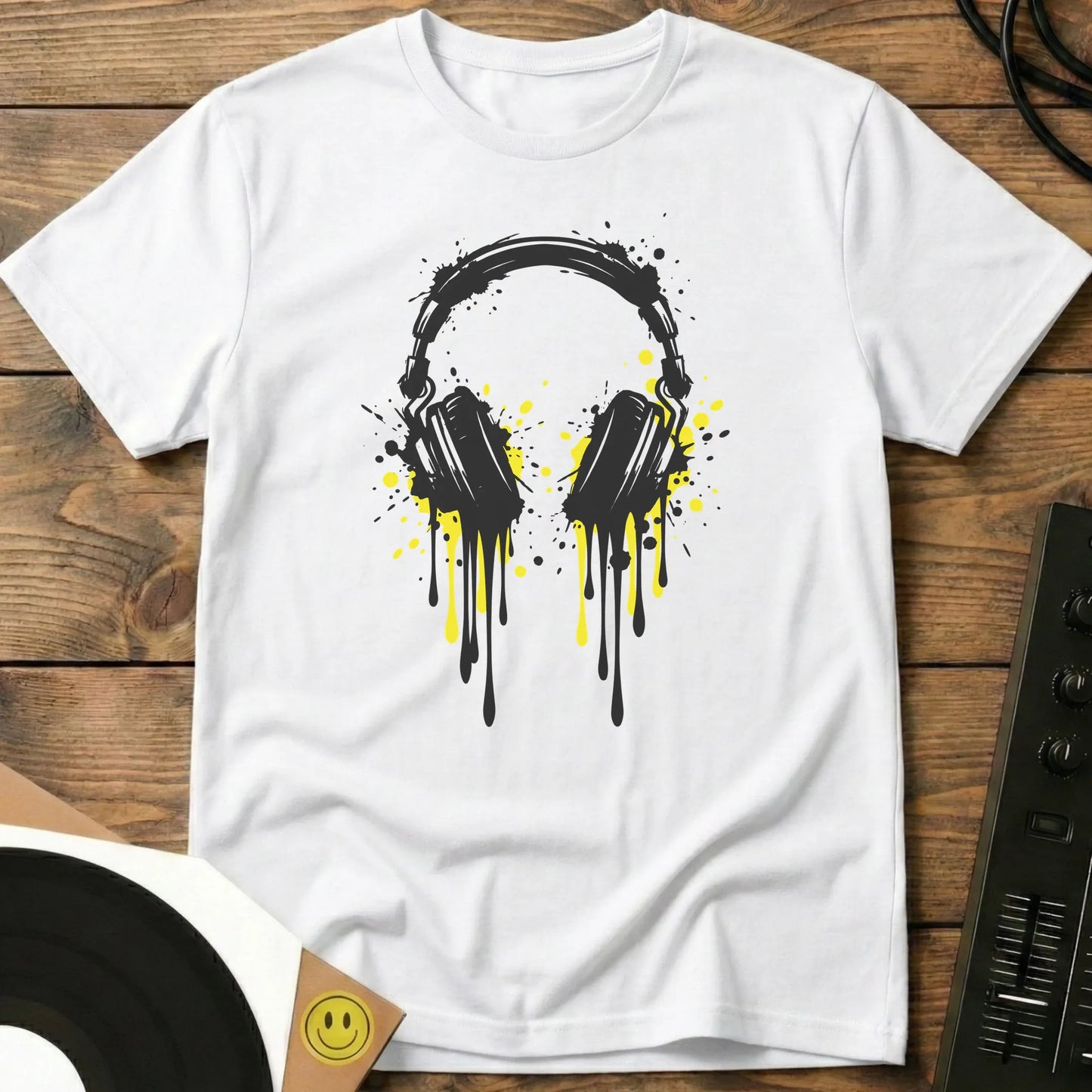 Headphone Drip T-Shirt White / S Headphone Drip T-Shirt