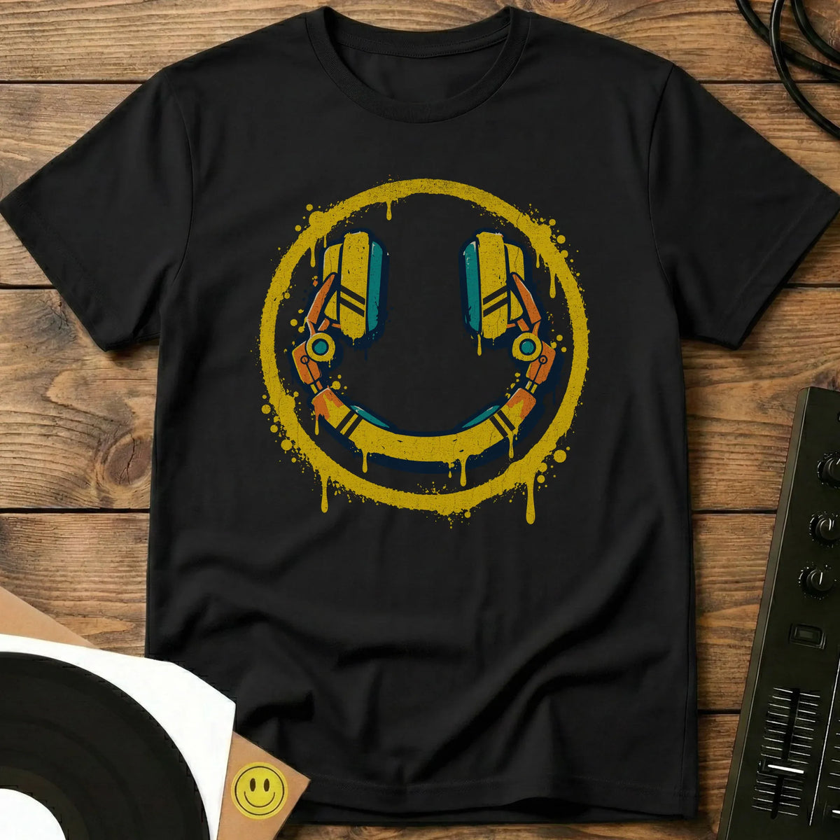 Headphone Smile T-Shirt Black / S Headphone Smile T-Shirt