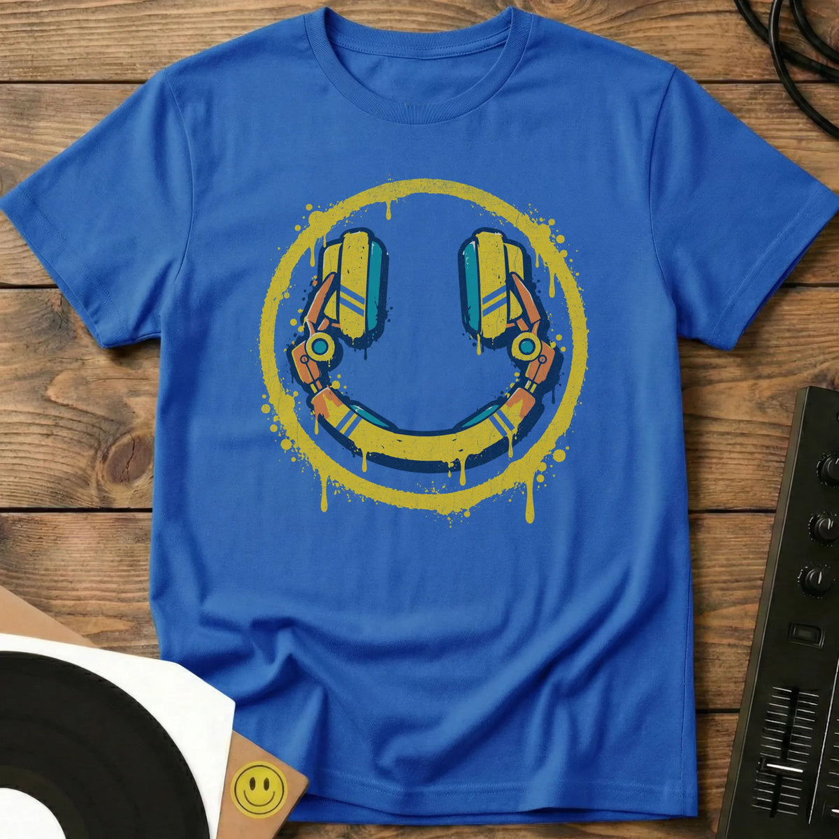 Headphone Smile T-Shirt Royal / S Headphone Smile T-Shirt