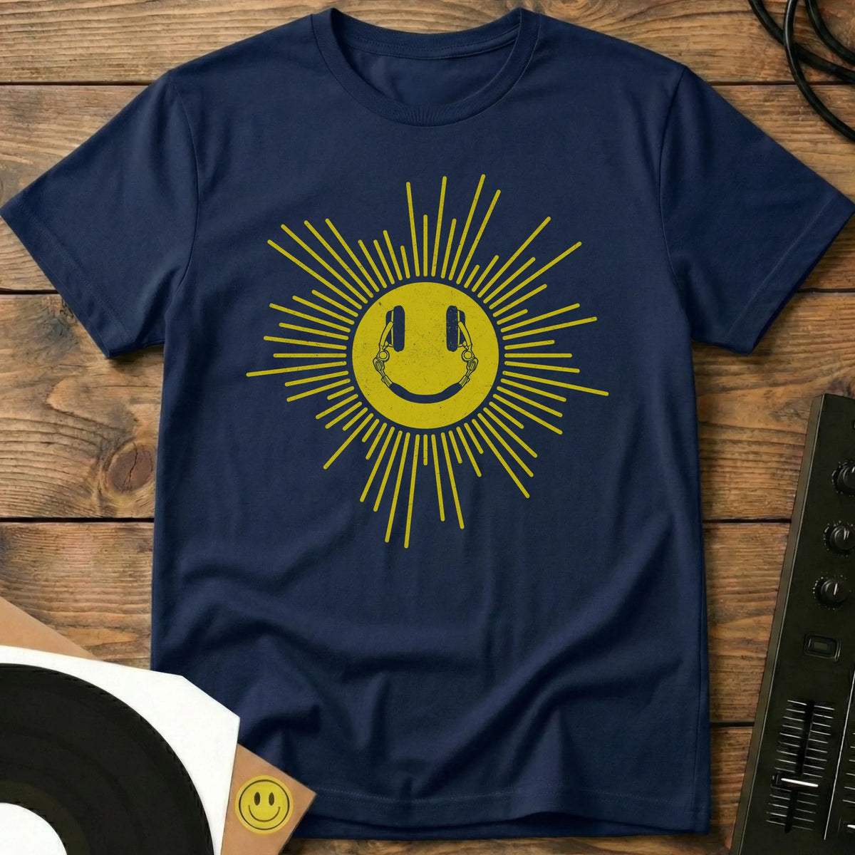 Headphone Smiley Spectrum T-Shirt Navy / S Headphone Smiley Spectrum T-Shirt