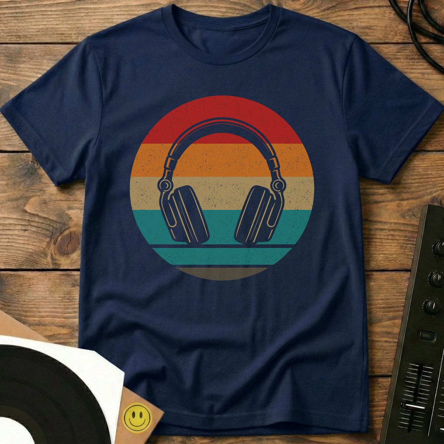 Headphone Sunset T-Shirt Navy / S Headphone Sunset T-Shirt