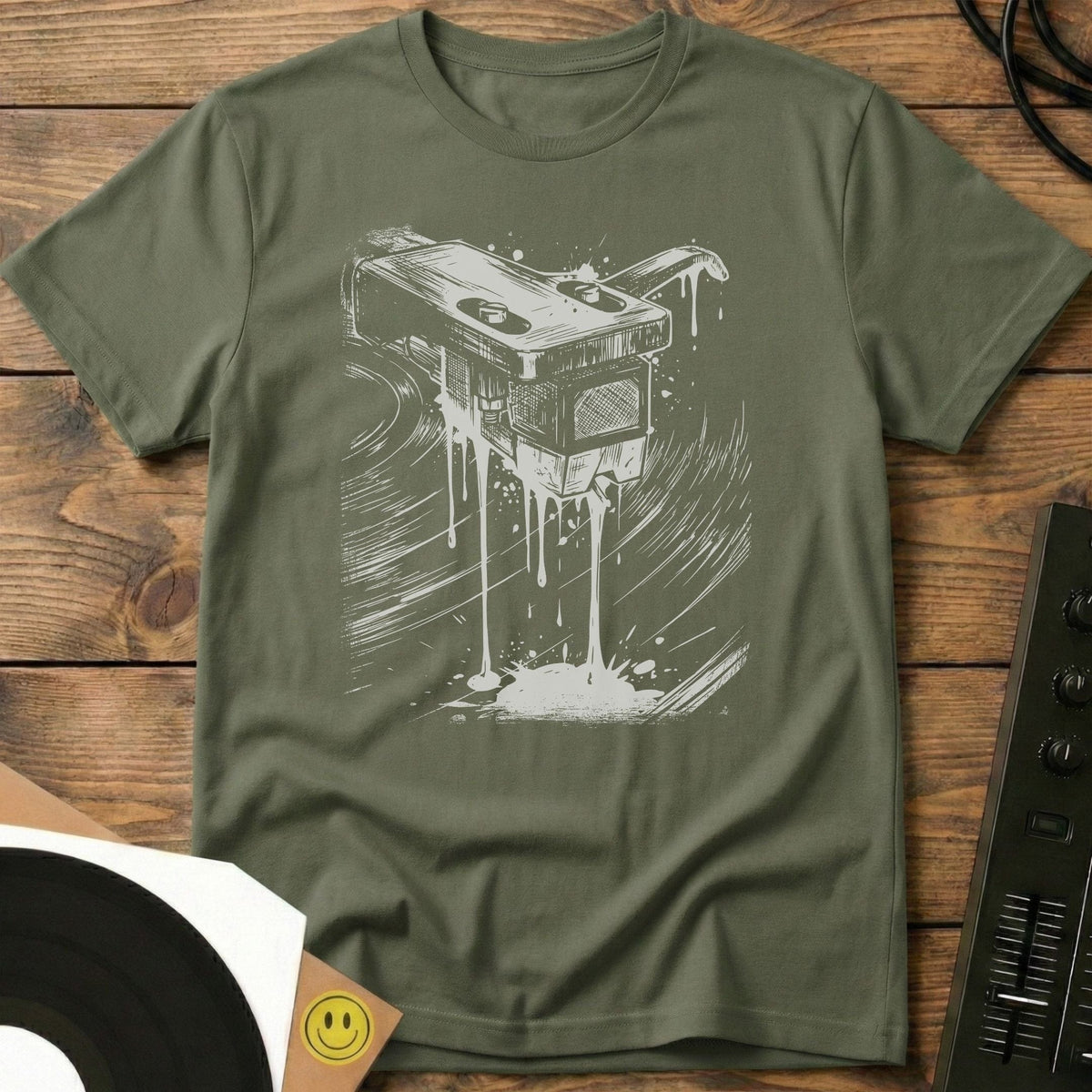 Headshell Sketch T-Shirt Military Green / S Headshell Sketch T-Shirt