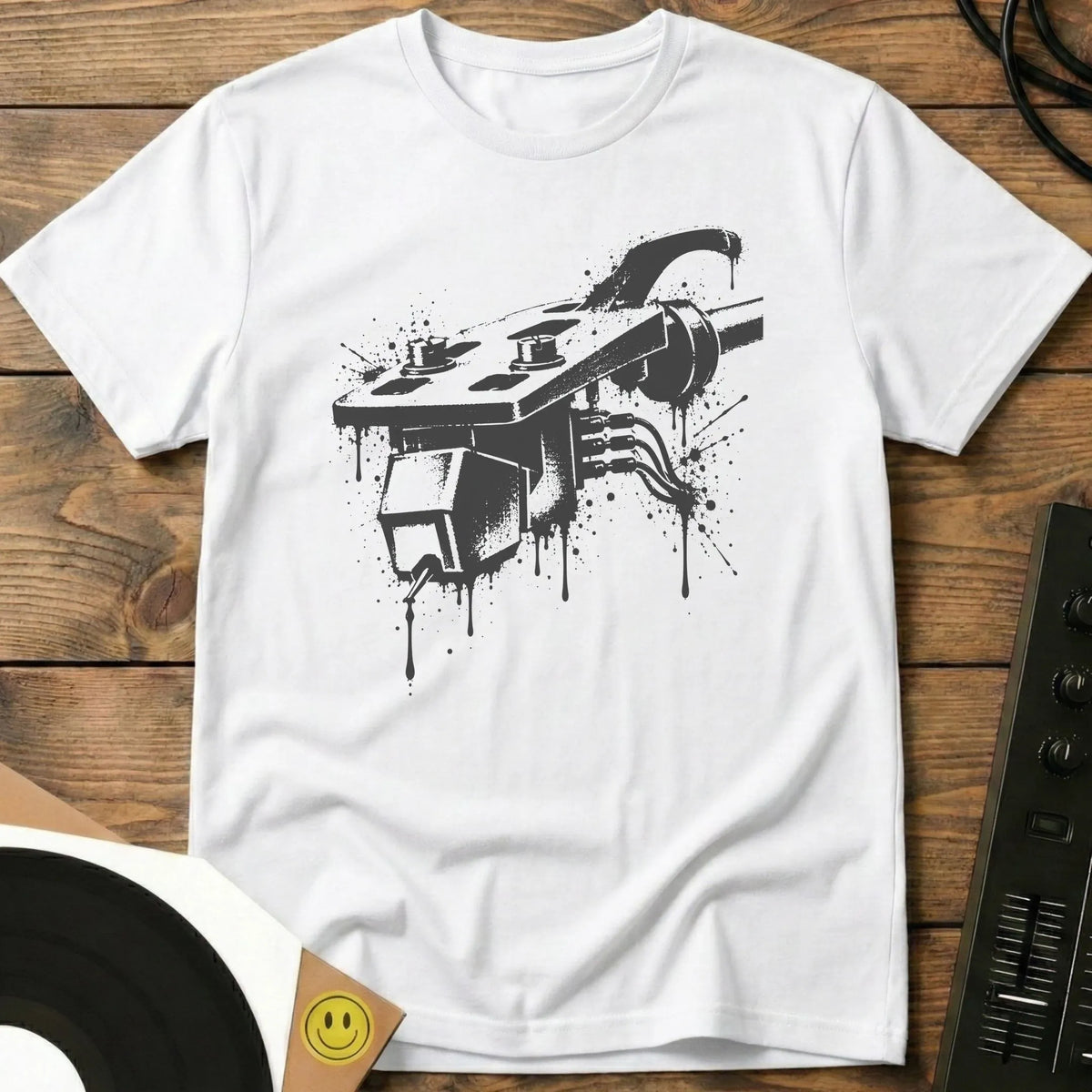 Headshell Splatter T-Shirt White / S Headshell Splatter T-Shirt