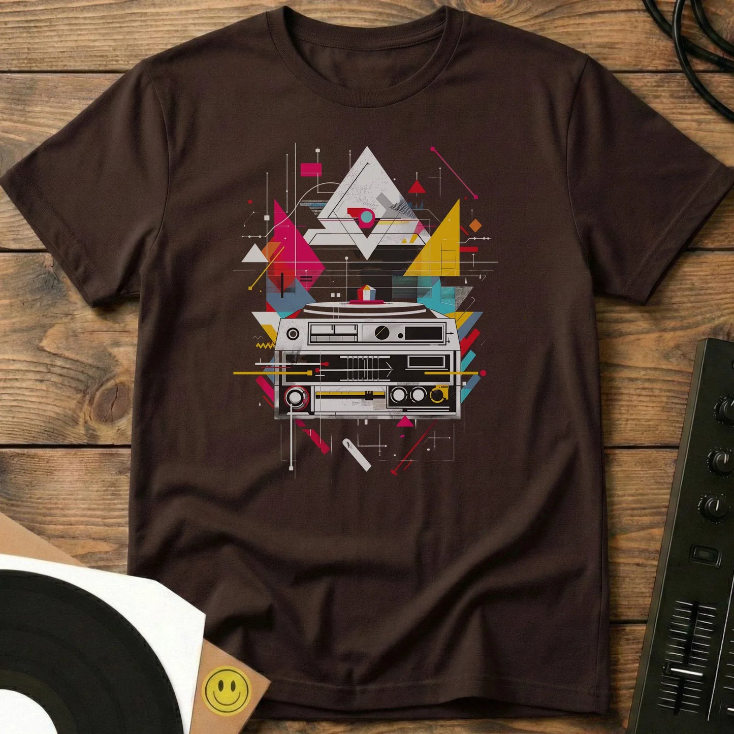 Hi-Fi Geometry T-Shirt Dark Chocolate / S Hi-Fi Geometry T-Shirt