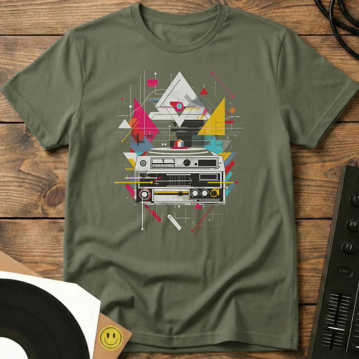 Hi-Fi Geometry T-Shirt Military Green / S Hi-Fi Geometry T-Shirt