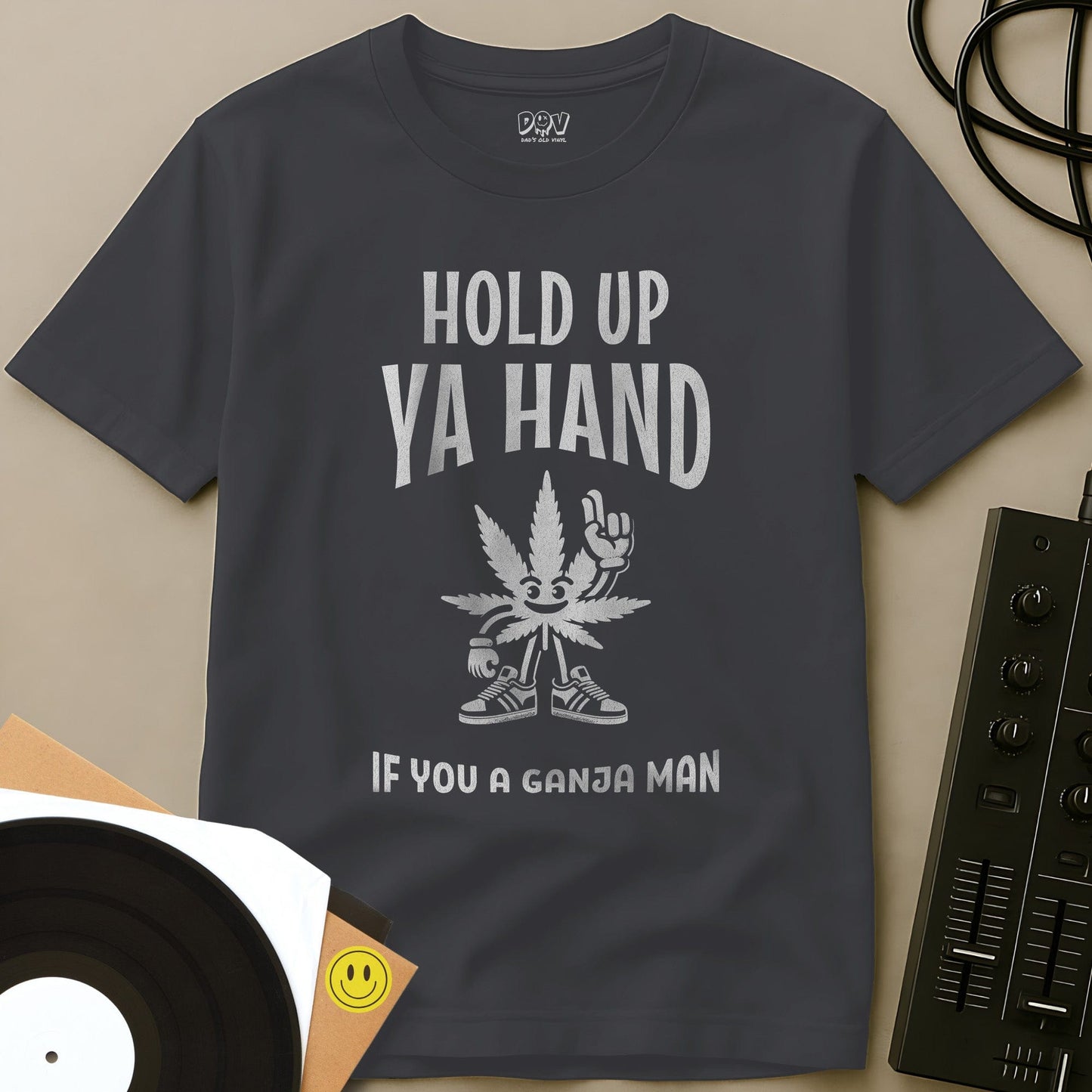 Hold Up Ya Hand T-Shirt Charcoal / S Hold Up Ya Hand T-Shirt