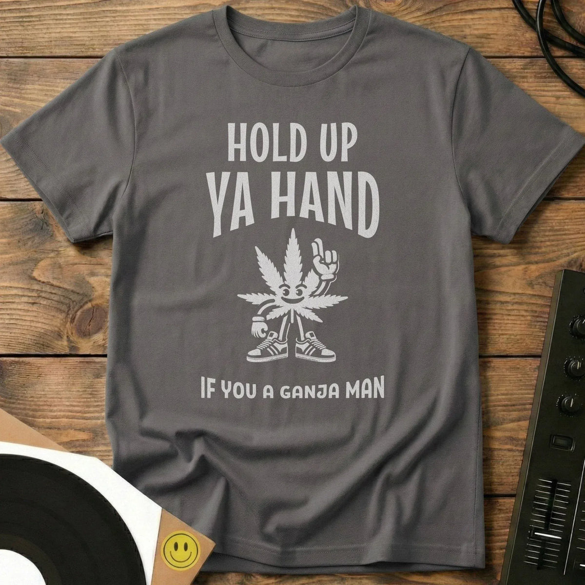 Hold Up Ya Hand T-Shirt Charcoal / S Hold Up Ya Hand T-Shirt