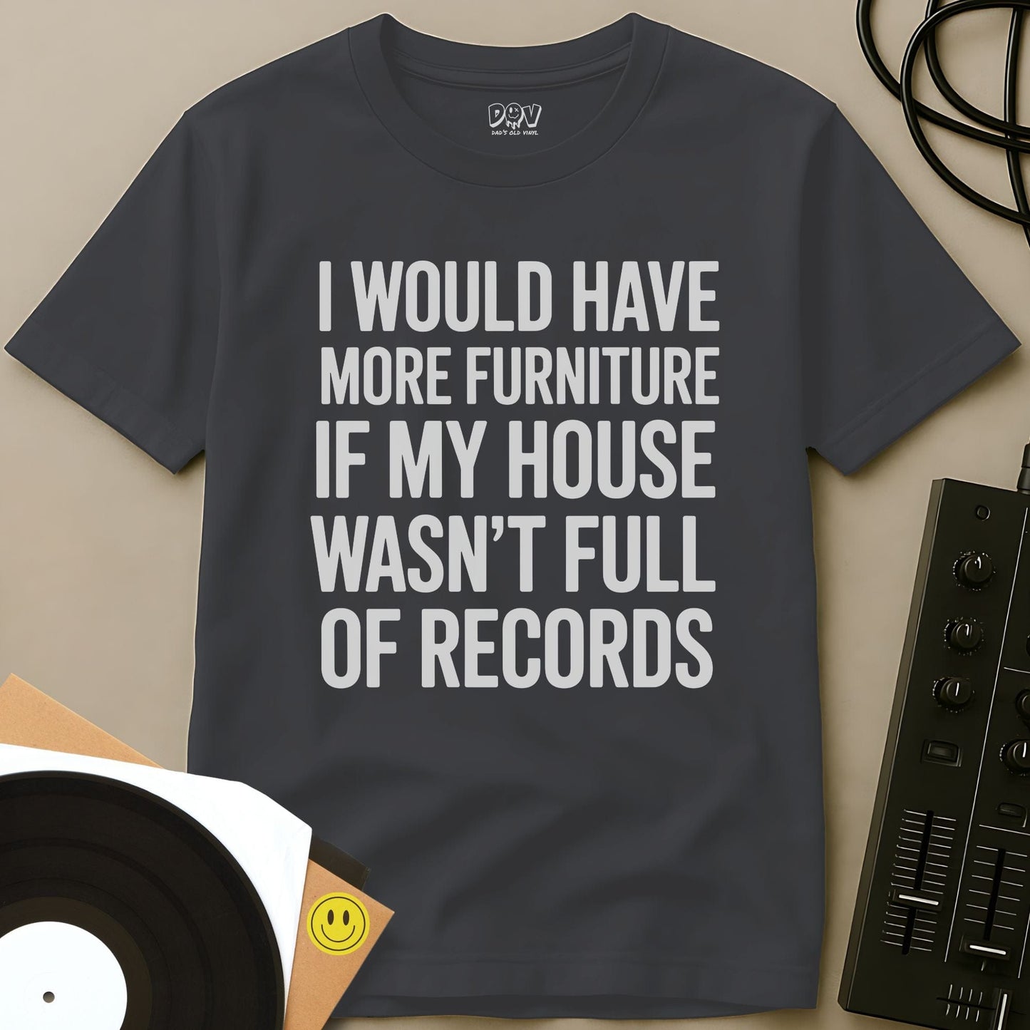 House Full Of Records T-Shirt Charcoal / S House Full Of Records T-Shirt