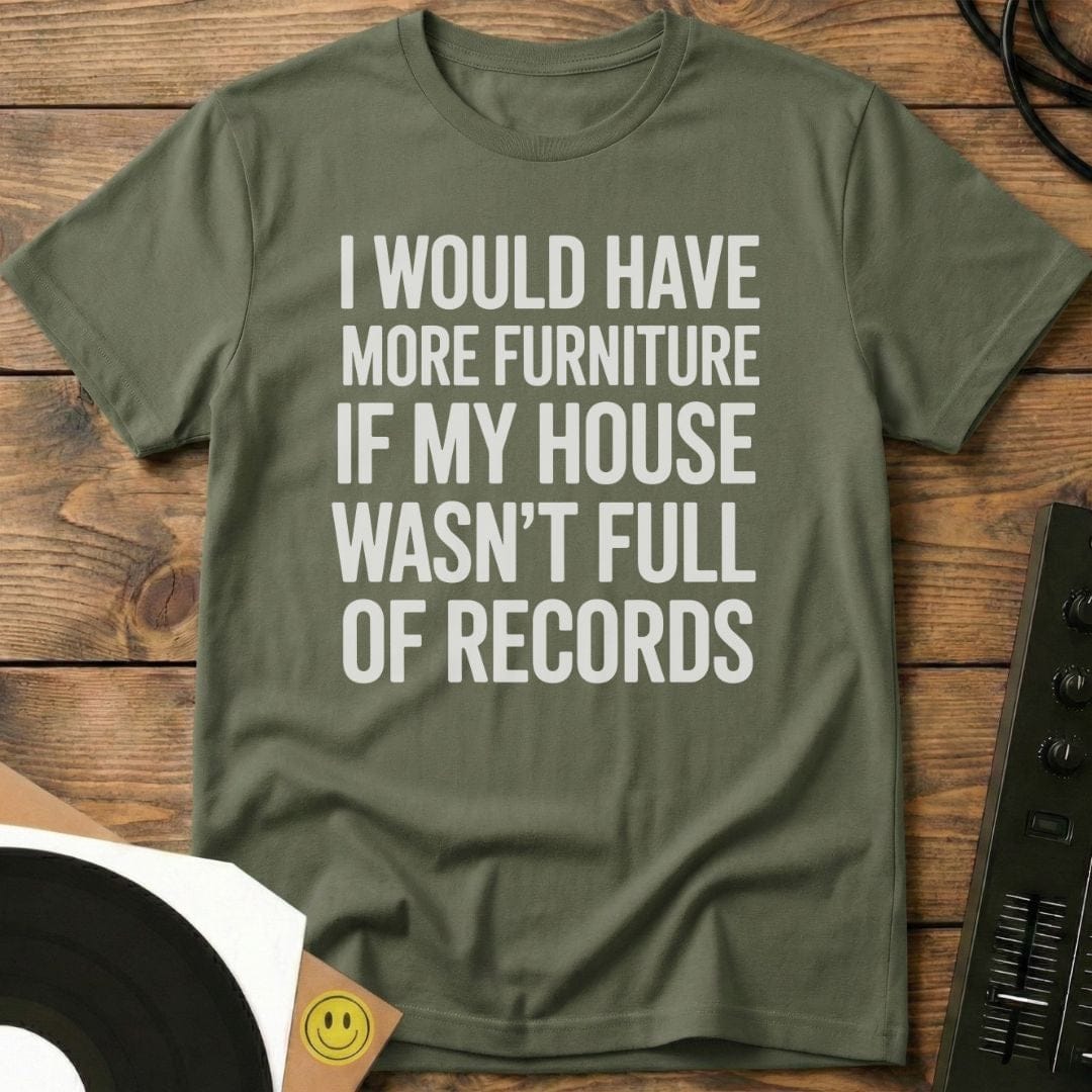 House Full Of Records T-Shirt Military Green / S House Full Of Records T-Shirt