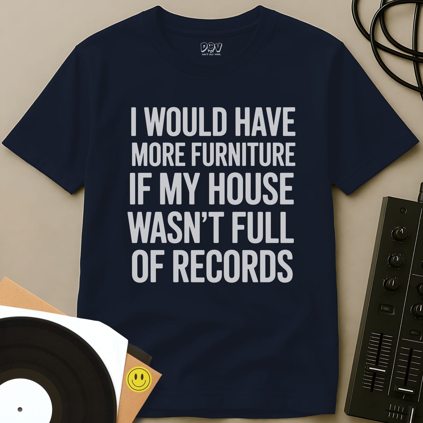 House Full Of Records T-Shirt Navy / S House Full Of Records T-Shirt
