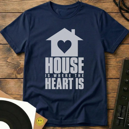 House Is Where The Heart Is T-Shirt Navy / S House Is Where The Heart Is T-Shirt
