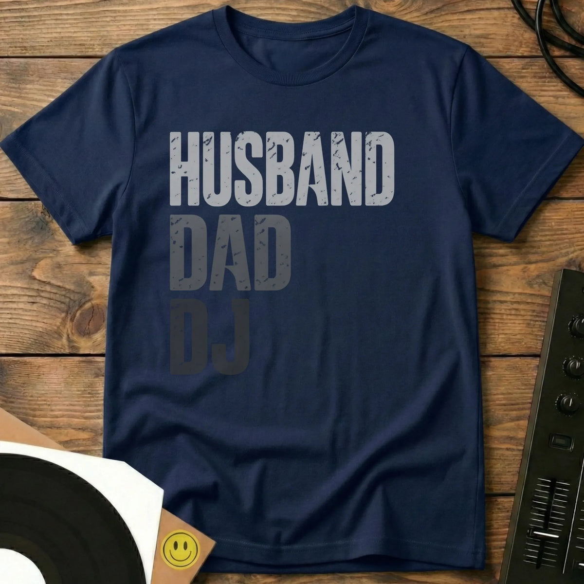 Husband, Dad, DJ t-shirt in Navy