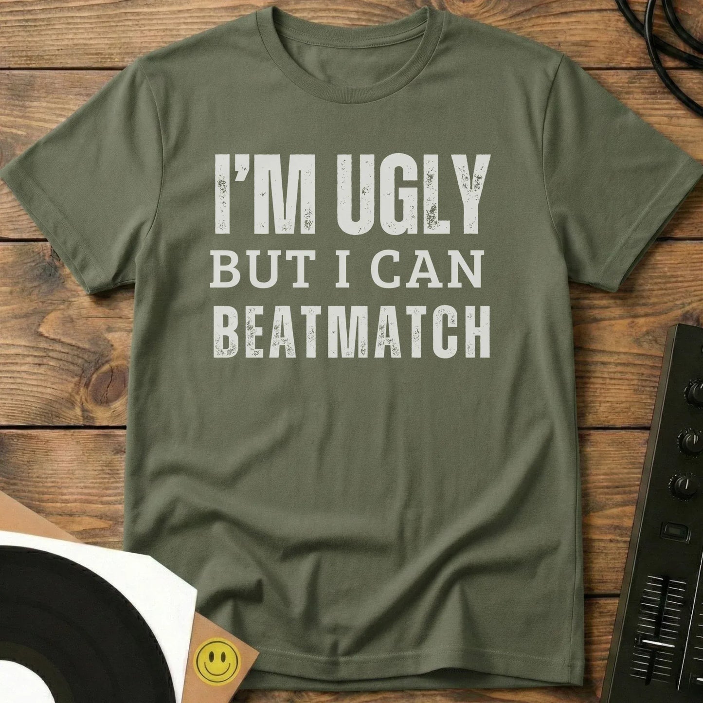 I Can Beatmatch T-Shirt Military Green / S I Can Beatmatch T-Shirt