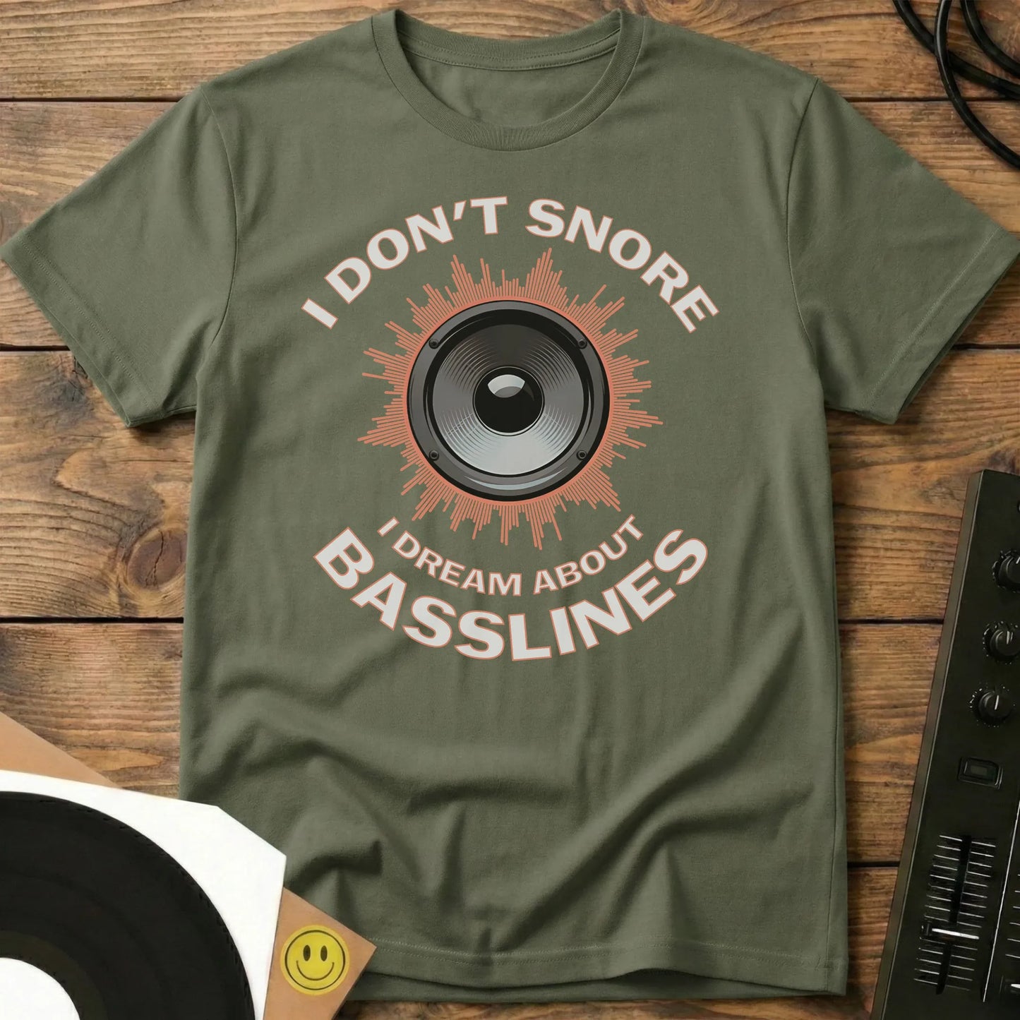 I Dream About Basslines T-Shirt Military Green / S I Dream About Basslines T-Shirt