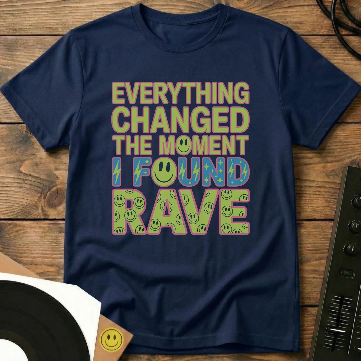 I Found Rave T-Shirt Navy / S I Found Rave T-Shirt