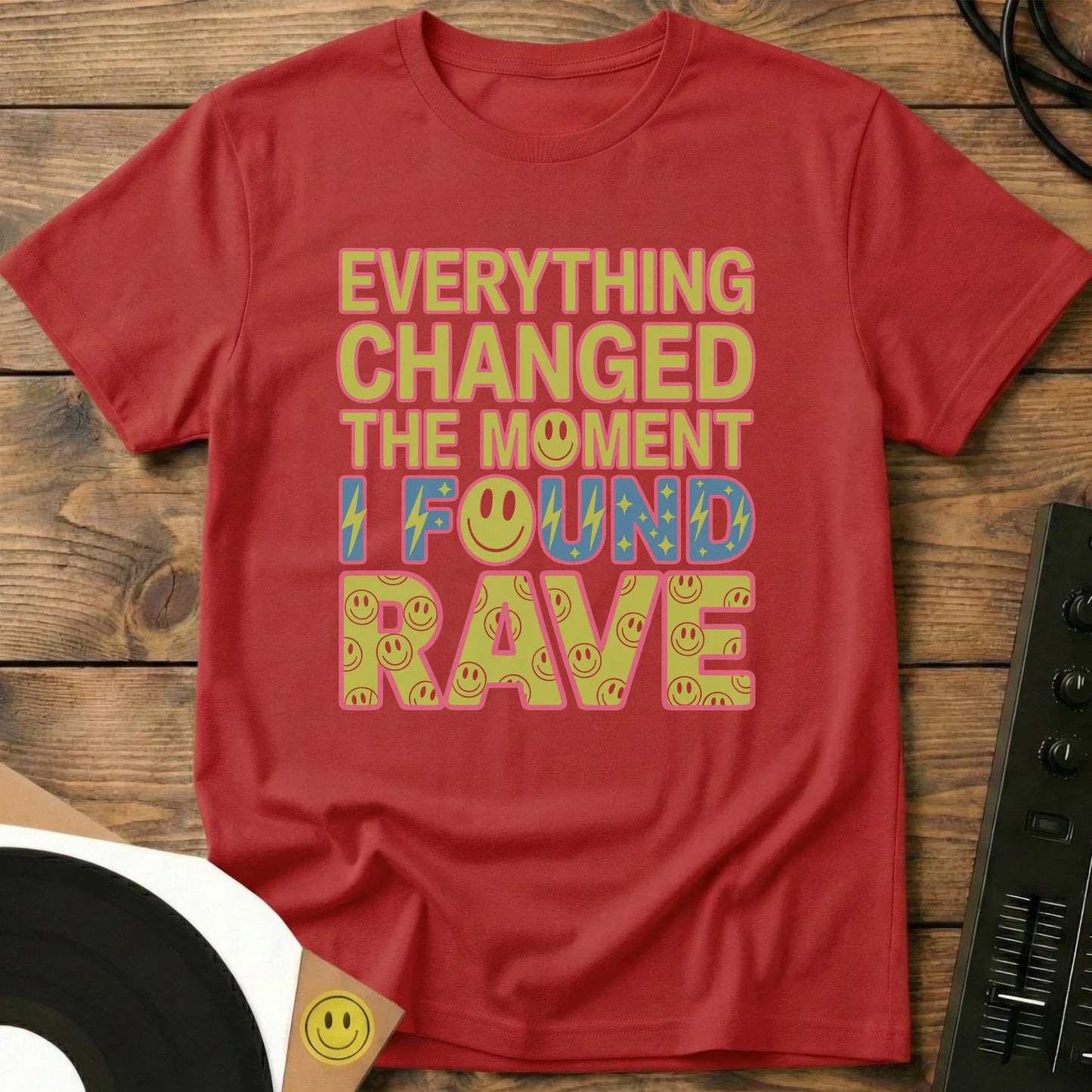 I Found Rave T-Shirt Red / S I Found Rave T-Shirt