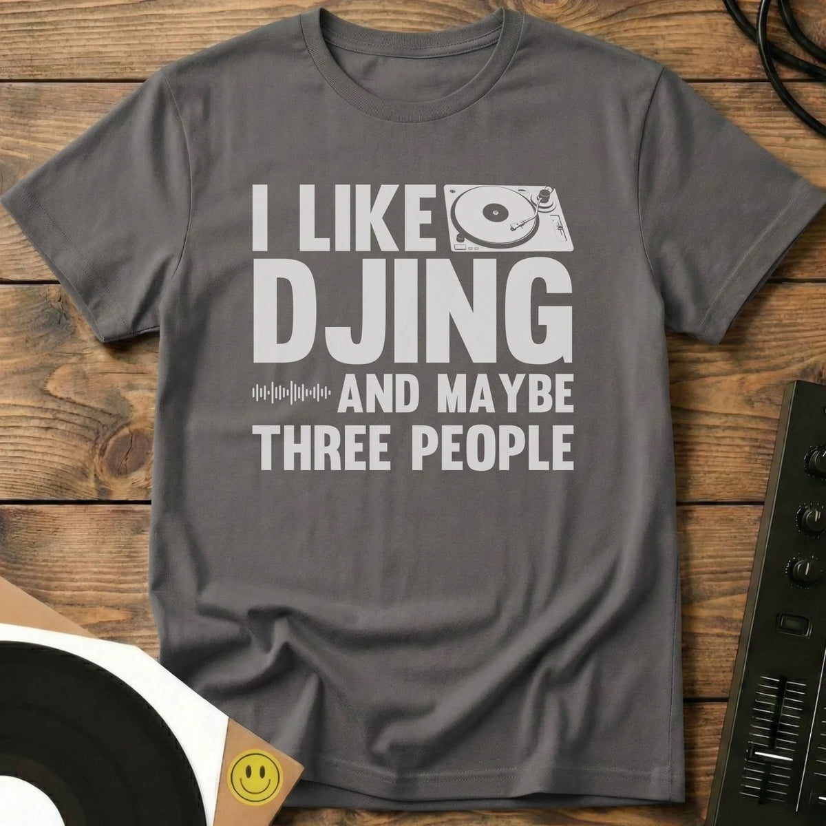 I Like DJing T-Shirt Charcoal / S I Like DJing T-Shirt