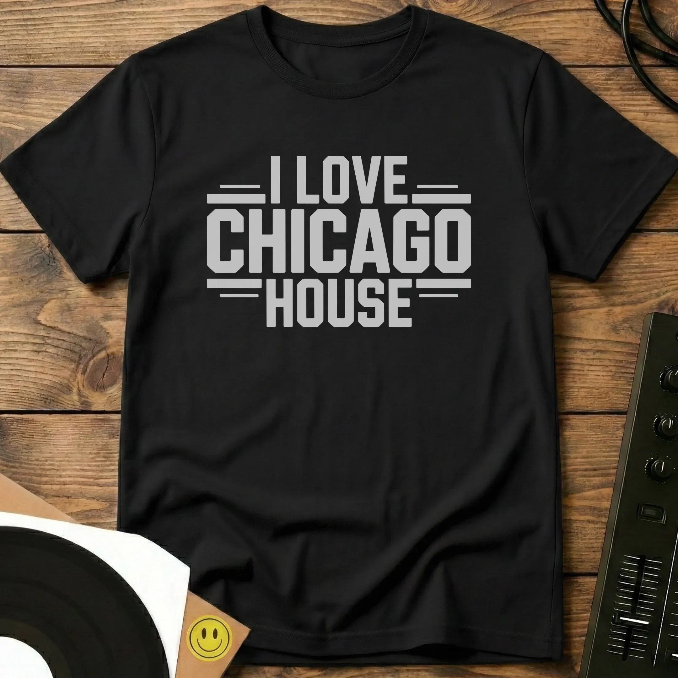 I Love Chicago House T-Shirt Black / S I Love Chicago House T-Shirt