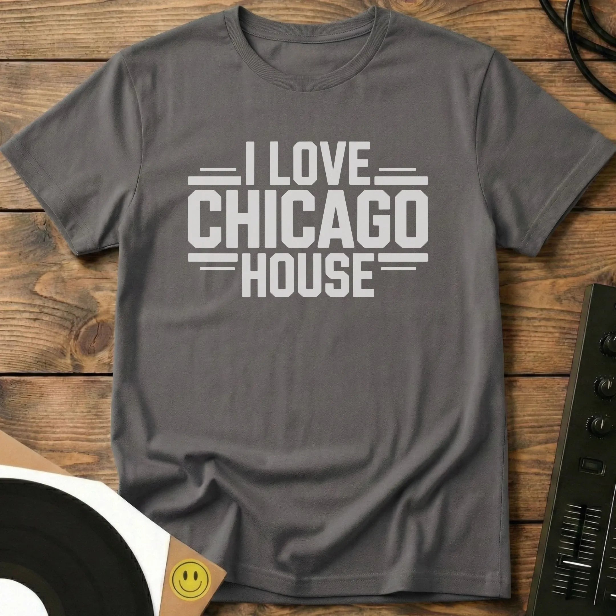 I Love Chicago House T-Shirt Charcoal / S I Love Chicago House T-Shirt