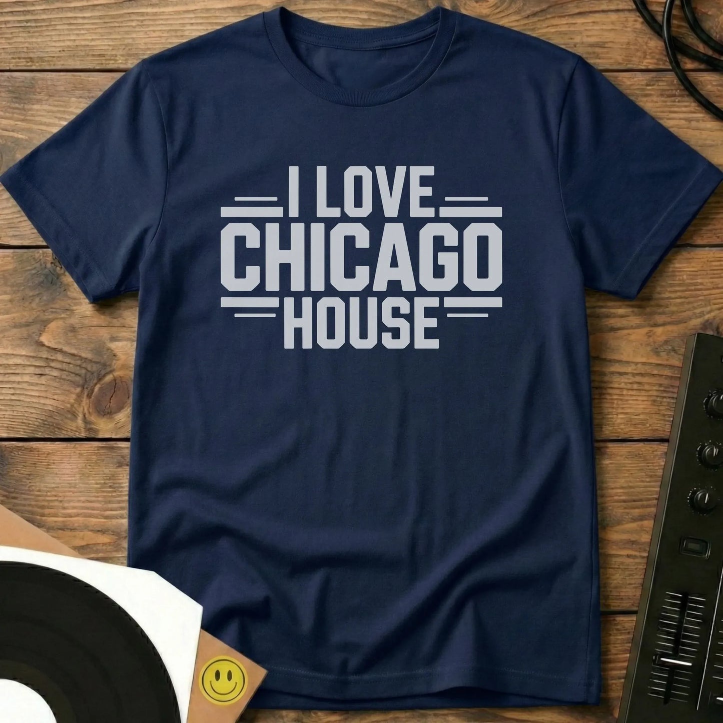 I Love Chicago House T-Shirt Navy / S I Love Chicago House T-Shirt