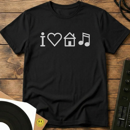 I Love House Music T-Shirt Black / S I Love House Music T-Shirt
