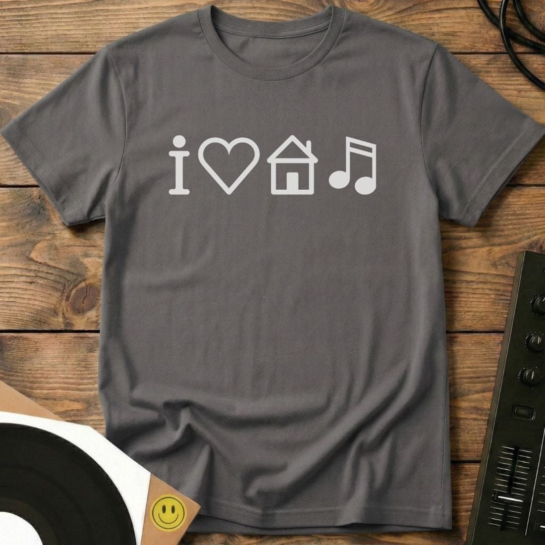 I Love House Music T-Shirt Charcoal / S I Love House Music T-Shirt