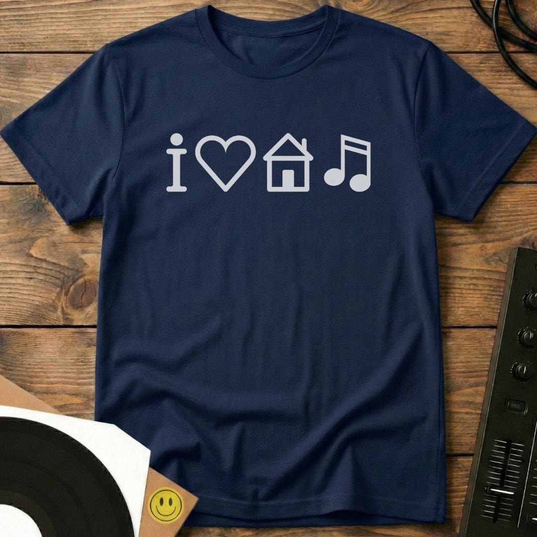 I Love House Music T-Shirt Navy / S I Love House Music T-Shirt