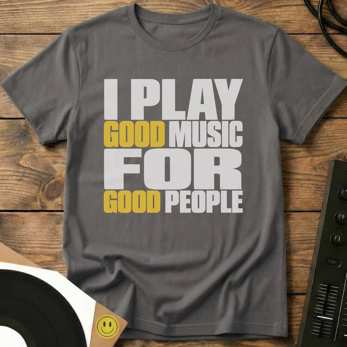 I Play Good Music T-Shirt Charcoal / S I Play Good Music T-Shirt