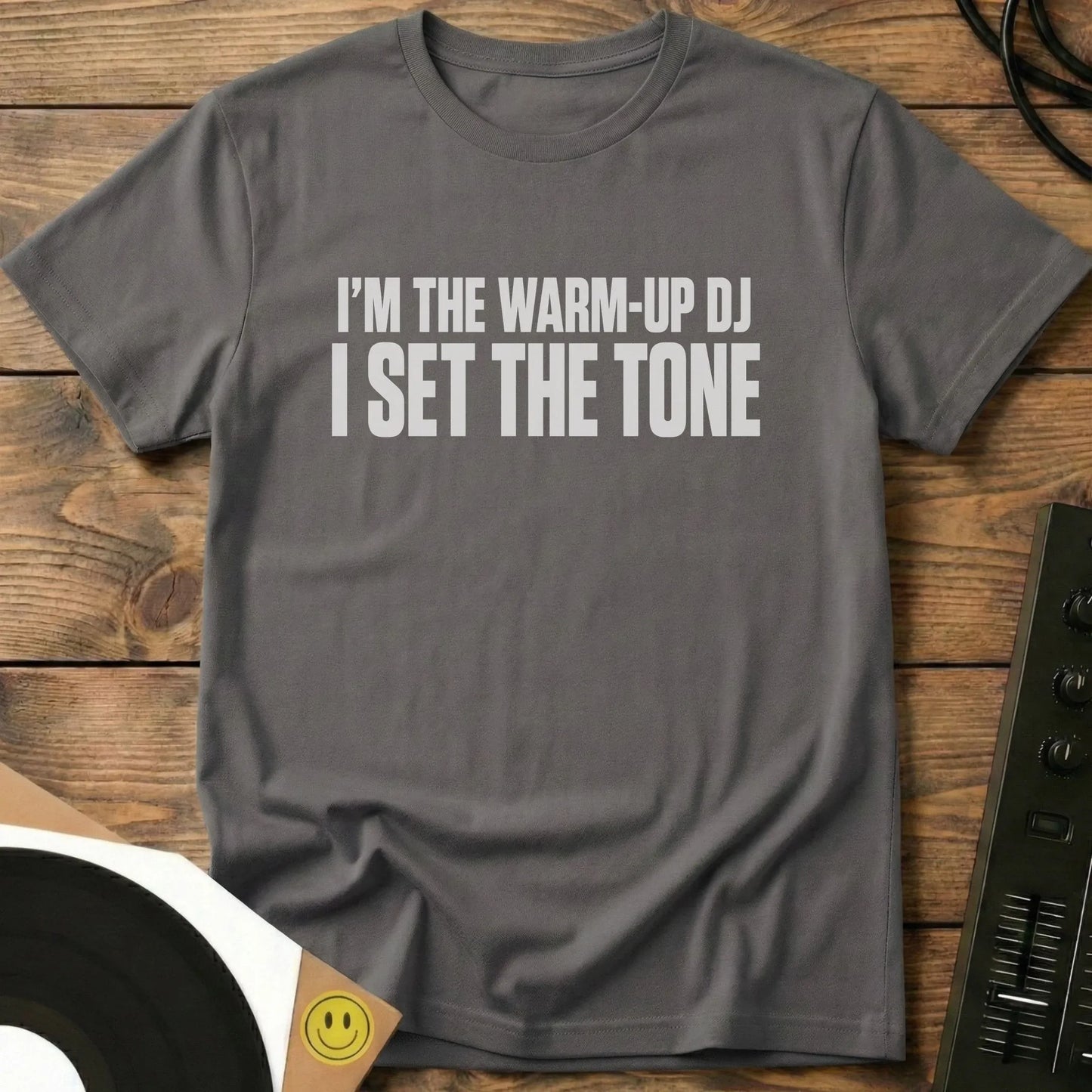 I Set The Tone White T-Shirt Charcoal / S I Set The Tone White T-Shirt