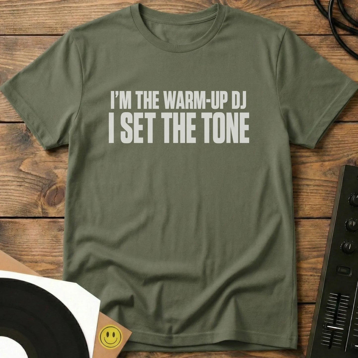 I Set The Tone White T-Shirt Military Green / S I Set The Tone White T-Shirt